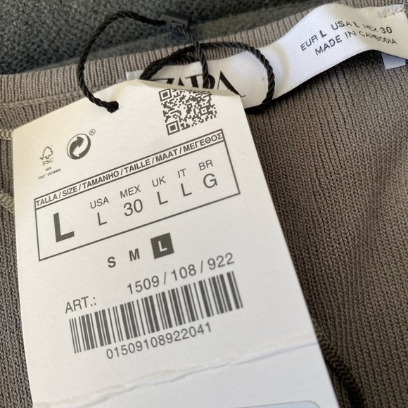 ZARA NEW grey knit stretchy cardigan - Picture 2 of 3